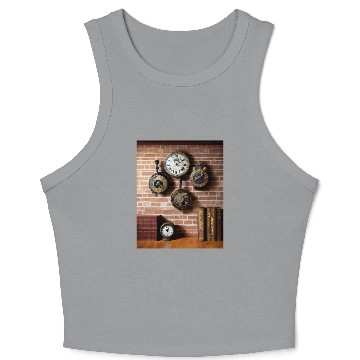 Discover Ai art steampumk clocks Crop Tank Top