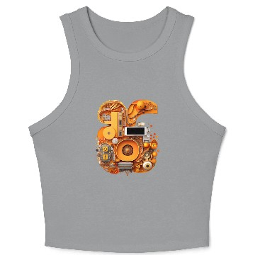 Discover Electrify Your Style with Orange 6 Crop Tank Top