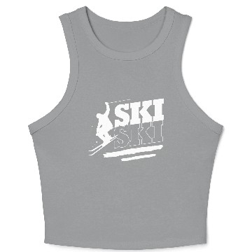 Discover Skiing Ski Instructor Skier Crop Tank Top