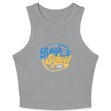 Discover Back To School Slogan Crop Tank Top