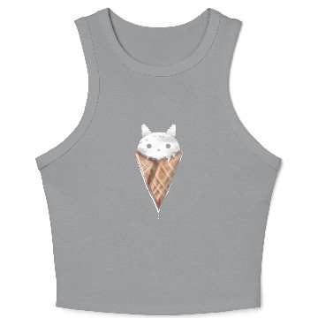 Discover Sweet Easter Bunny Ice Cream Cone On Easter Crop Tank Top
