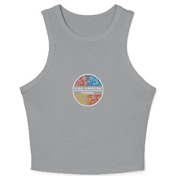 Discover Saint Augustine Florida Stylish Vacation Souvenir Crop Tank Top