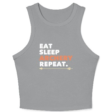 Discover Archery Eat Sleep Archery Repeat Crop Tank Top