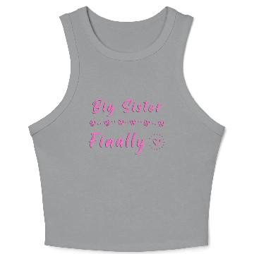 Discover Big Sister Finally Crop Tank Top