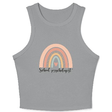 Discover School Psychologist Rainbow Crop Tank Top
