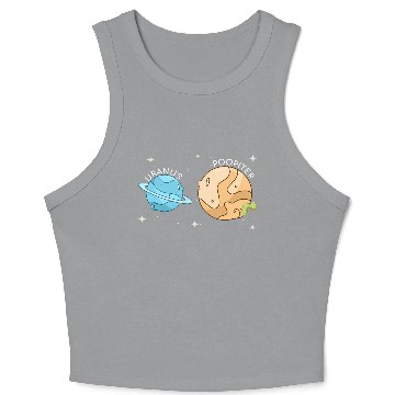 Discover Uranus Poopiter Funny Uranus Planet Space Lover Crop Tank Top