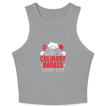 Discover Culinary Gangster Pastry Chef Cooking Culinary Crop Tank Top