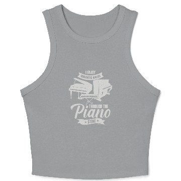 Discover I Enjoy Romantic Walks Through The Piano Store Crop Tank Top