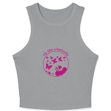 Discover fly like a butterfly Crop Tank Top