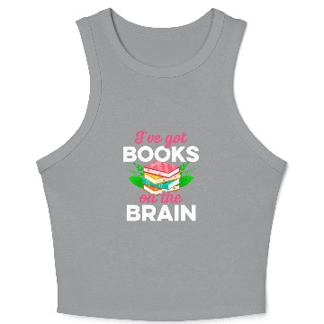 Discover Librarian Bookworm Book Nerd Reading Library Crop Tank Top