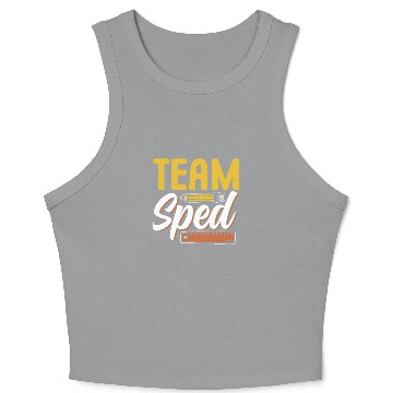 Discover Team Sped Awareness Teacher Special Education Crop Tank Top