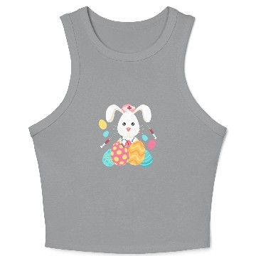 Discover Easter Medical Bunny Eggs Nursing Rabbit Crop Tank Top