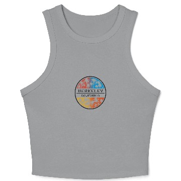 Discover Berkeley California Palm Tree Stylish Vacation Crop Tank Top