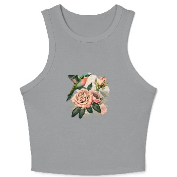 Discover Plants Roses Flowers Crop Tank Top