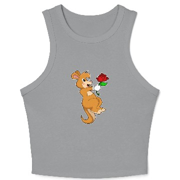 Discover Kangaroo With Flower Crop Tank Top