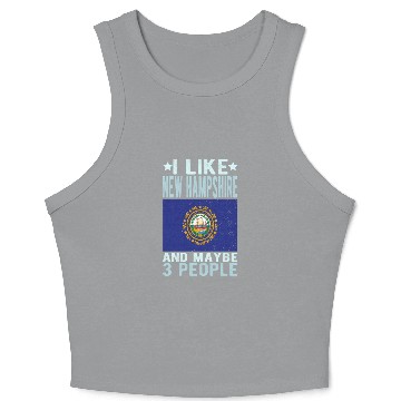 Discover New Hampshire Flag US State Crop Tank Top