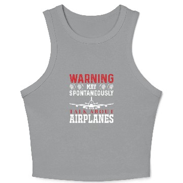 Discover Airplane Mechanic Aviation Technician Crop Tank Top