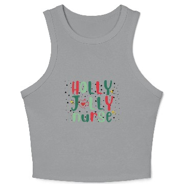Discover HOLLY JOLLY NURSE 3 Crop Tank Top