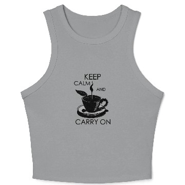 Discover keep calm and carry on Crop Tank Top