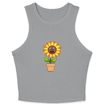 Discover Plant Pot Sunflower Flower Crop Tank Top