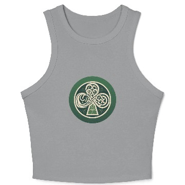 Discover Shamrock Leaf Art Crop Tank Top