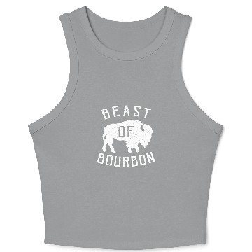 Discover Beast of Bourbon Drinking Whiskey design Bison Buf Crop Tank Top