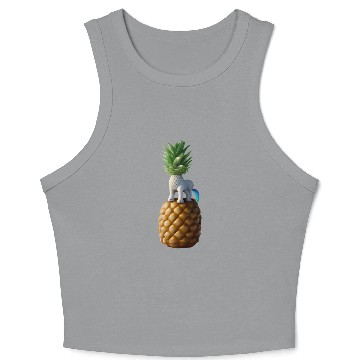 Discover Pineapple unicorn - tropical unicorn Crop Tank Top
