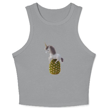 Discover Pineapple unicorn - tropical unicorn Crop Tank Top