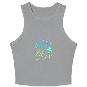 Discover 80S Cool Neon Sign Crop Tank Top