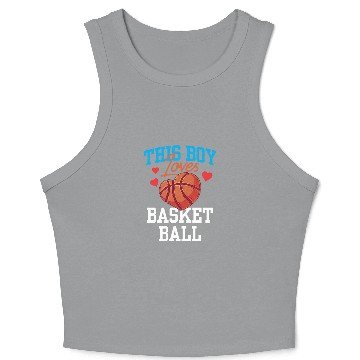 Discover This Boy Loves Basketball Coach Match Player Team Crop Tank Top
