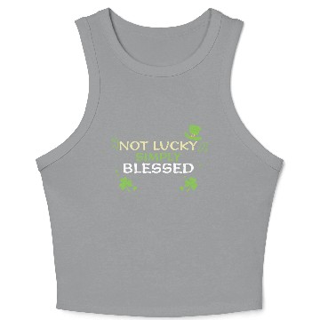 Discover Not Lucky Simply Blessed Crop Tank Top