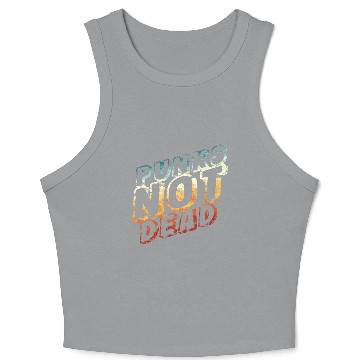 Discover punks not dead - retro punk rock Crop Tank Top