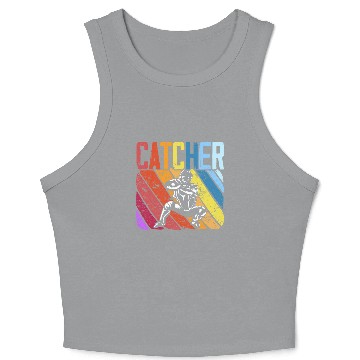 Discover Baseball Lover Baseball Player Baseball Catcher Crop Tank Top
