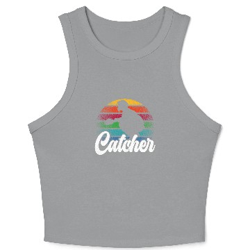 Discover Baseball Lover Baseball Player Baseball Catcher Crop Tank Top