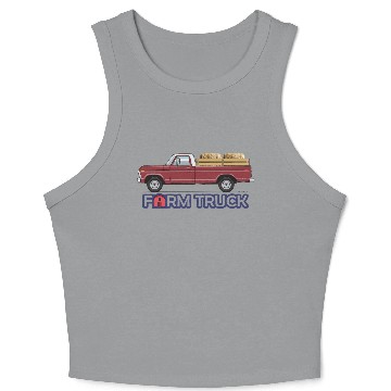 Discover farm truck Royal Maroon Crop Tank Top