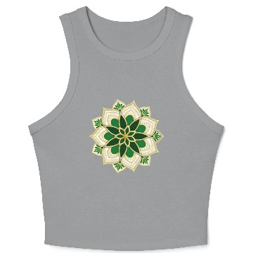 Discover green mandala for islamic holidays Crop Tank Top