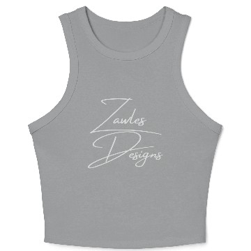Discover Zawles Designs Logo Light Grey TeeShirt Crop Tank Top
