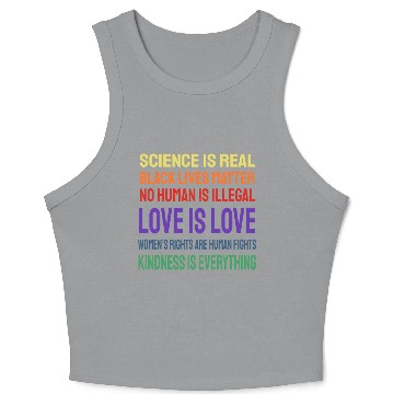 Discover Science Is Real Black Lives Matter Crop Tank Top