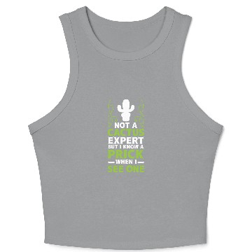 Discover Not A Cactus Expert Sarcastic Valentines Day Prick Crop Tank Top