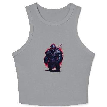 Discover Amazing gorilla warrior Crop Tank Top
