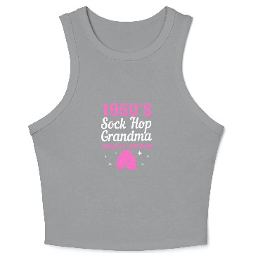 Discover Retro Dance 1950s Sock Hop Dancing Grandma Crop Tank Top