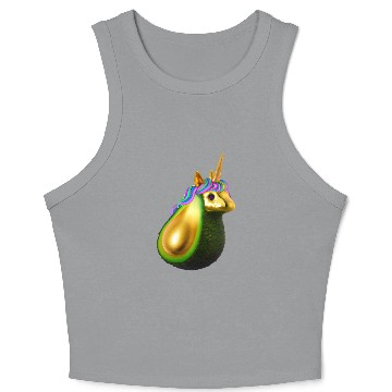 Discover Happy unicorn avocado Crop Tank Top