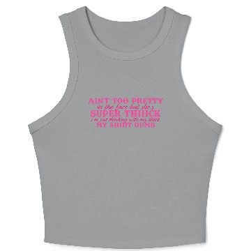 Discover Ain't Too Pretty In The Face Crop Tank Top