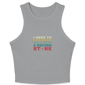 Discover Look A Record Store Funny Vinyl Collecting LP Crop Tank Top