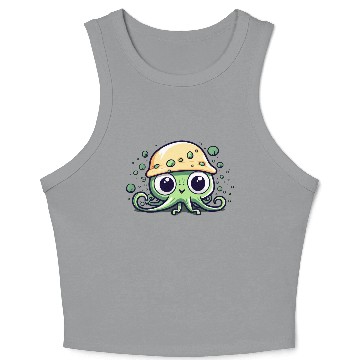 Discover Kawaii Octopus Crop Tank Top