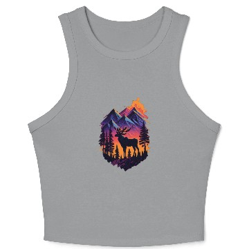 Discover Moose in the Mountain Crop Tank Top