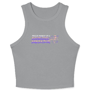 Discover proud parent of a dancing skeleton Crop Tank Top