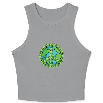 Discover Funny peas on earth Crop Tank Top