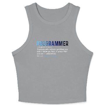 Discover IT Nerd Geek Programmer Definition Computer Crop Tank Top