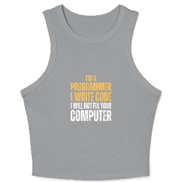 Discover Computer Science Programmer Saying For Men Women Crop Tank Top